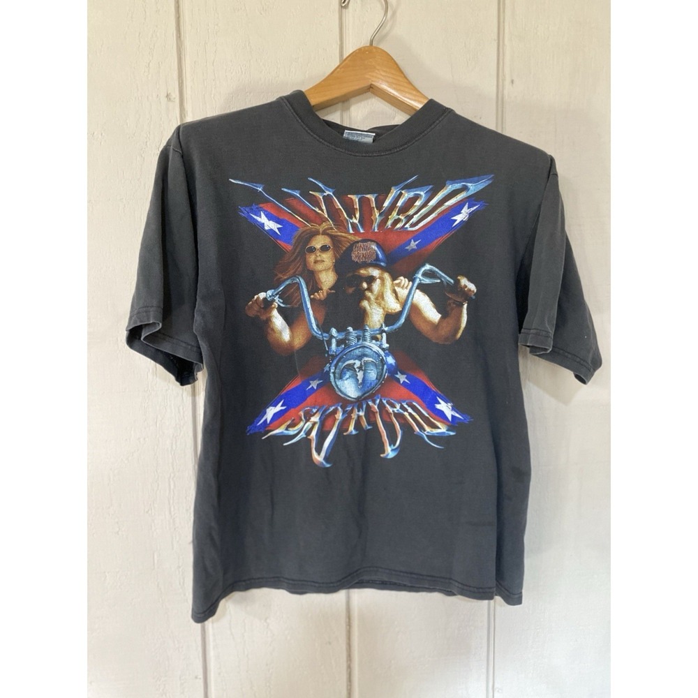 Vintage 90s Lynyrd Skynyrd Biker Promo Tour T-Shirt Shirt